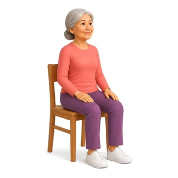 Seated Mountain: chair yoga pose for seniors