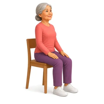 Seated Cat-Cow: chair yoga pose for seniors
