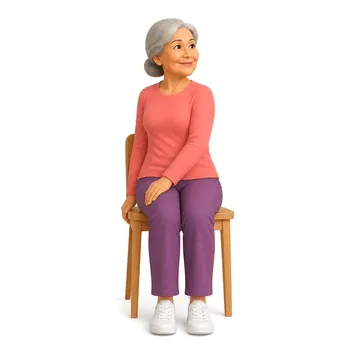 Gentle Seated Twist: chair yoga pose for seniors