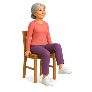 Seated Marching: chair yoga pose for seniors