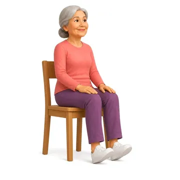 Ankle Circles and Toe Lifts: chair yoga pose for seniors