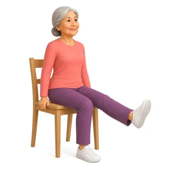 Seated Leg Extension: chair yoga pose for seniors