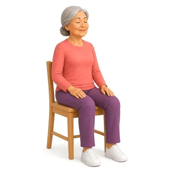 Seated Savasana: chair yoga pose for seniors