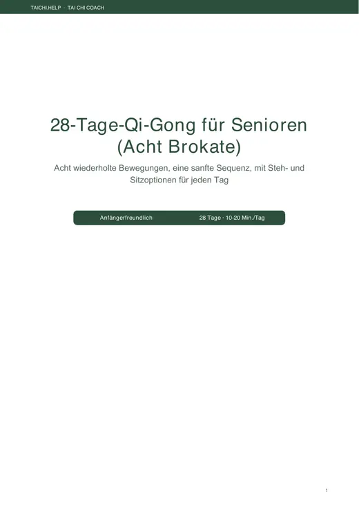 28 Tage Qi Gong — Titelseite