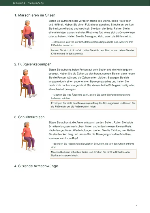 28 Tage Sitzgymnastik — Innenseite