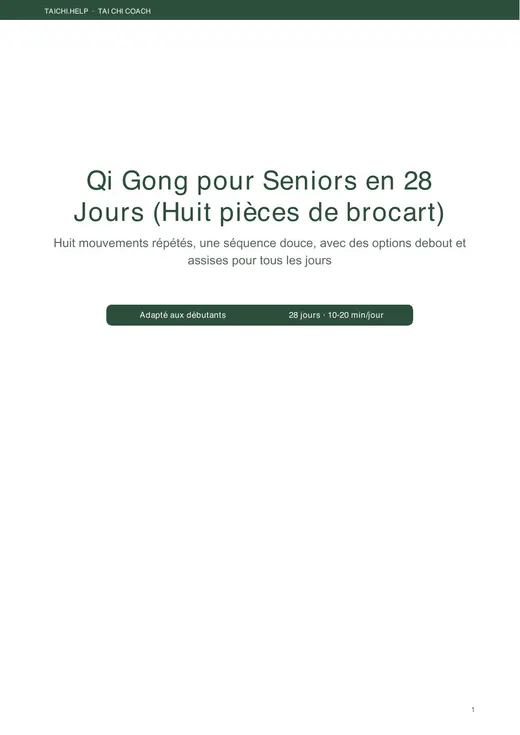 Qi Gong en 28 Jours — couverture