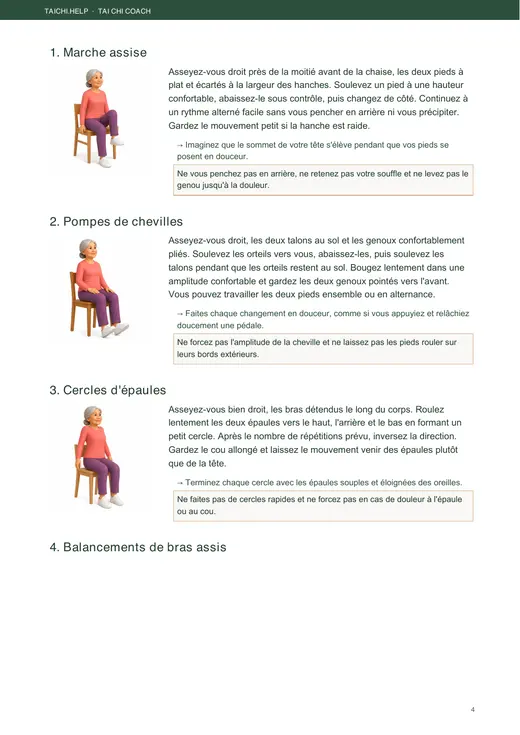 Exercices Assis en 28 Jours — page intérieure