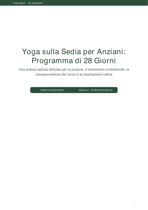 Yoga sulla Sedia in 28 Giorni — copertina