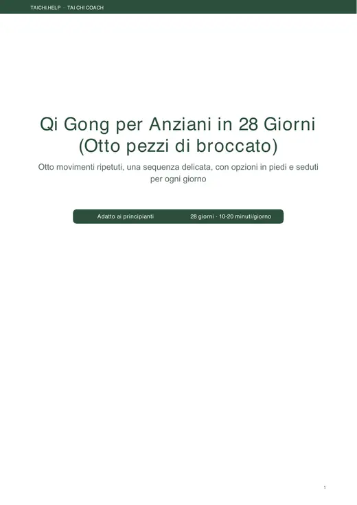 Qi Gong in 28 Giorni — copertina