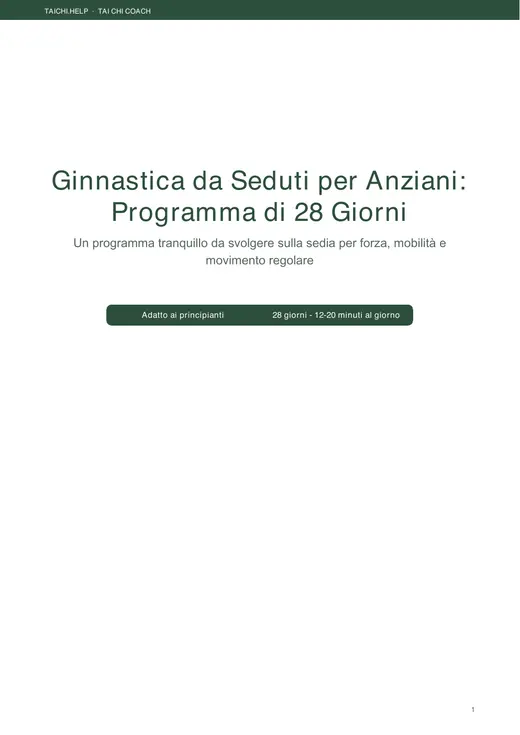 Ginnastica da Seduti in 28 Giorni — copertina