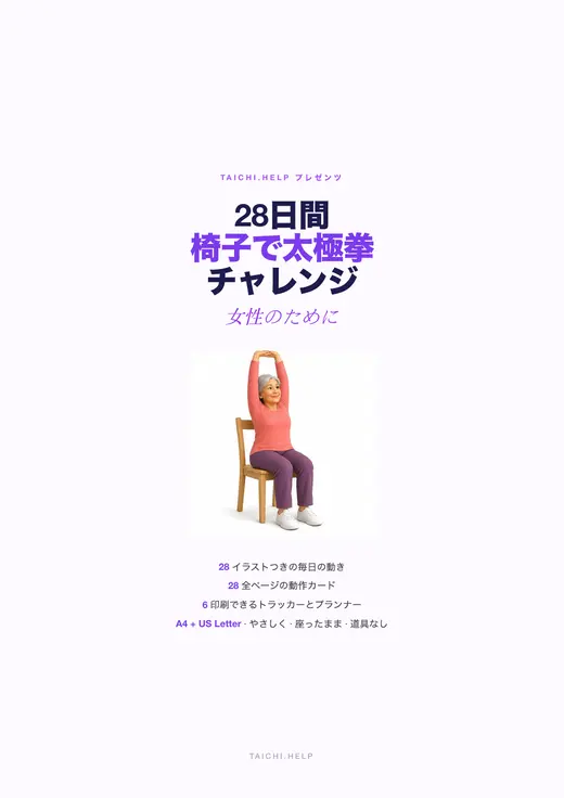 28日間椅子太極拳 — 表紙