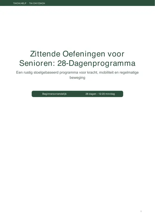 Zittende Oefeningen — 28 dagen