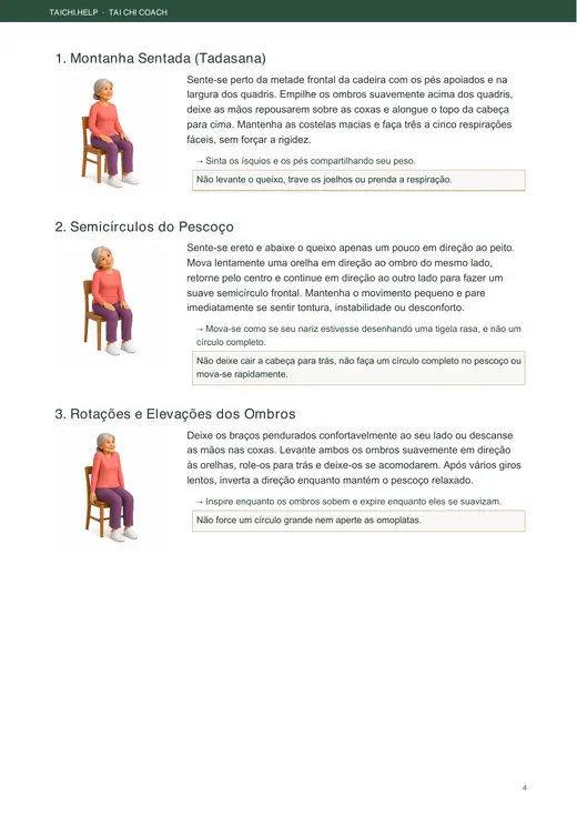 Yoga na Cadeira em 28 Dias — página interna