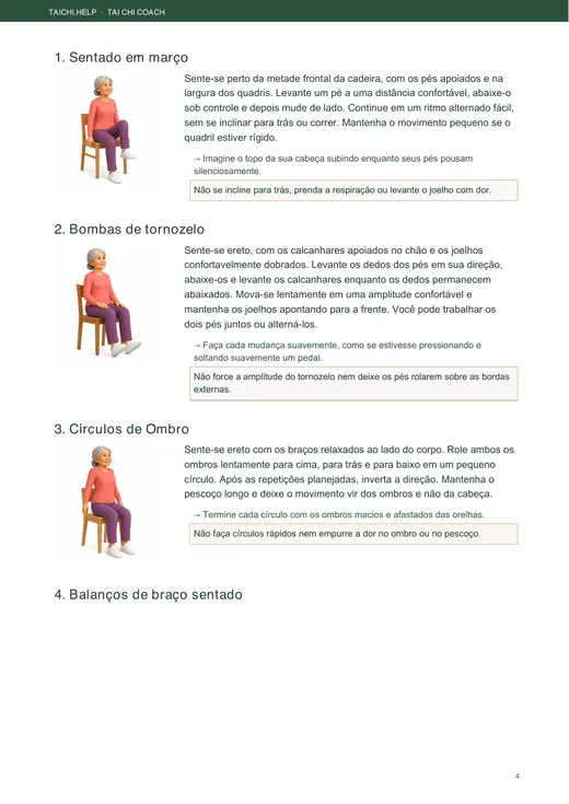 Exercícios Sentados em 28 Dias — página interna