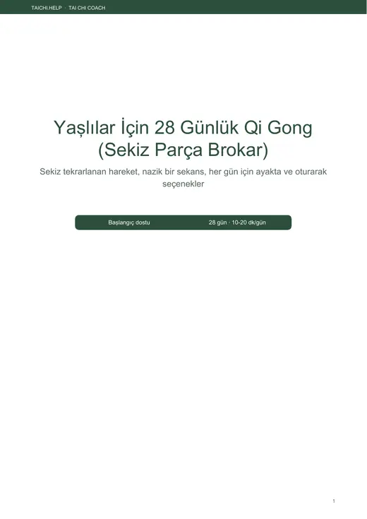 28 Günlük Qi Gong — kapak