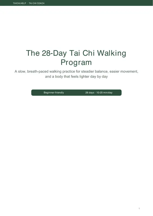 Yürüyüş Tai Chi — 28 gün